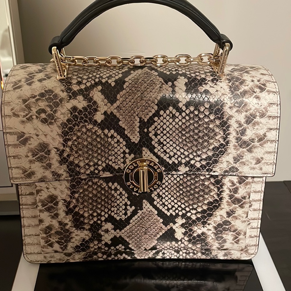 Cole Haan SOHO snake print handbag grand series new tags not attached tag $348
